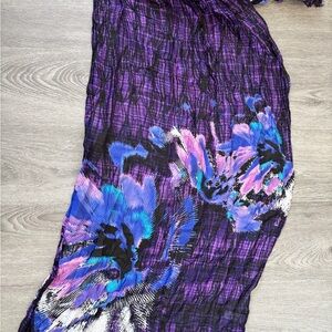 Jennifer Lopez Purple, Blue and Black Scarf
